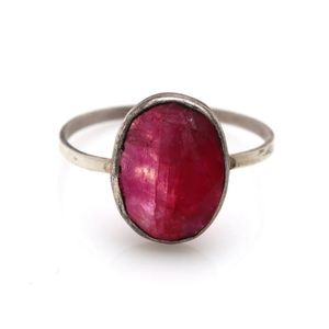 Sterling Silver, Dyed Pink Labradorite